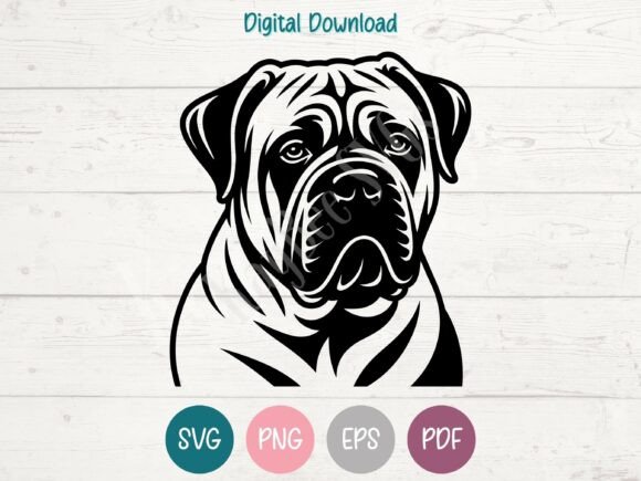 Bullmastiff Dog SVG PNG EPS PDF Design Review