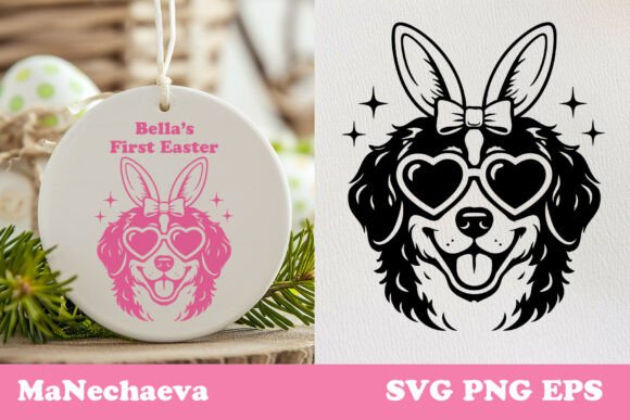 Cute Bernese Mountain Dog Easter SVG Review
