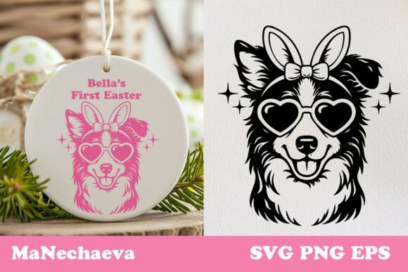 Cute Border Collie Easter Dog SVG Review