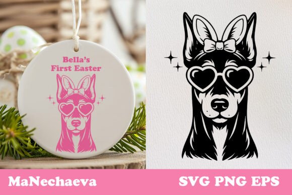 Cute Doberman Easter Dog SVG Review