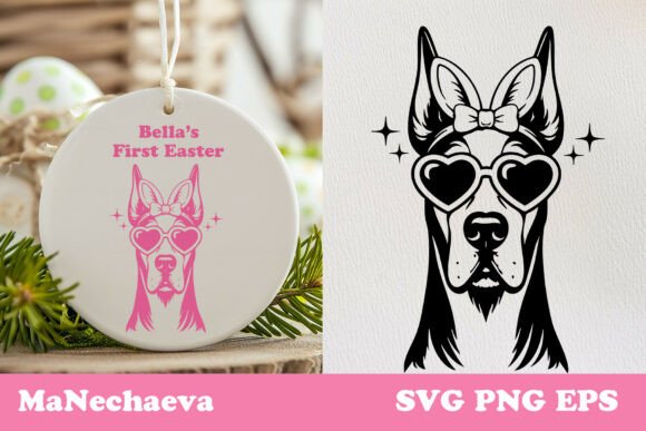 Cute Great Dane Easter Dog SVG Review