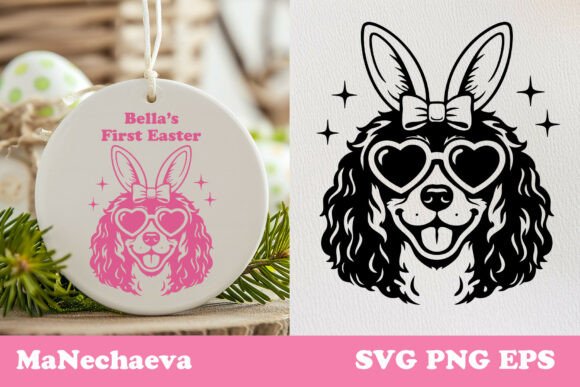Cute Spaniel Easter Dog SVG Review
