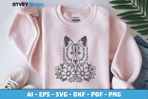 Dog SVG with Flowers Floral Design Review