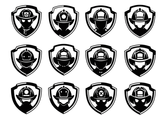 Firefighter Dog Badges SVG Icons Review