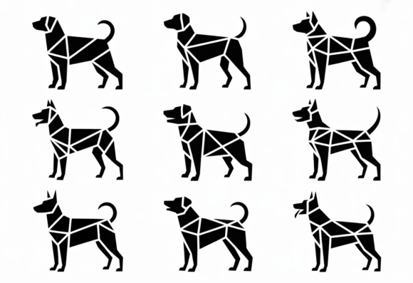 Geometric Dog Silhouettes SVG Bundle Review