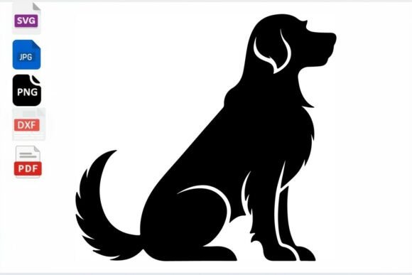 Golden Retriever Silhouette SVG Dog Art Review