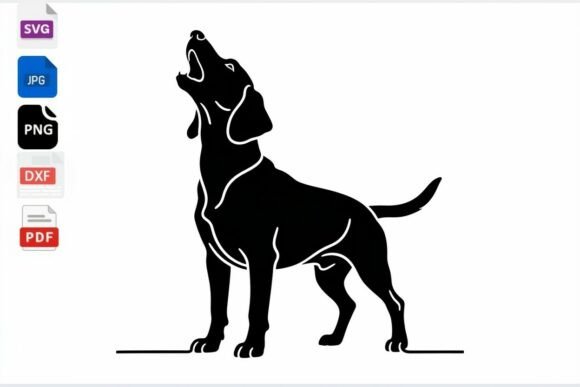 Howling Dog Silhouette SVG Cut File Review