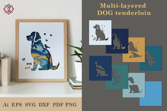 Layered Dog Papercut SVG Review