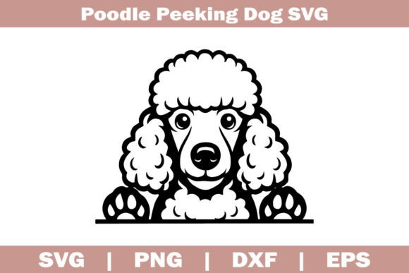 Poodle Peeking Dog SVG Review