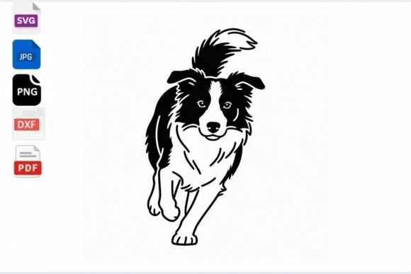 Running Border Collie Dog SVG Cut File Review