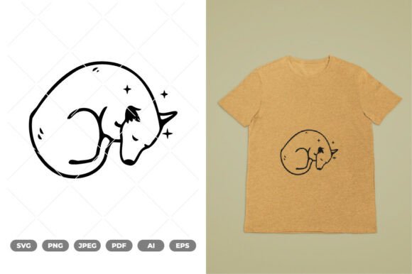 Sleeping Dog SVG Clipart